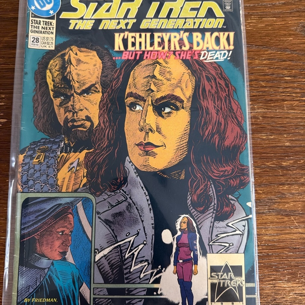 Star Trek TNG #28 (1992) • K’Ehleyr / Worf Issue • Vintage DC Comics • VF Cond